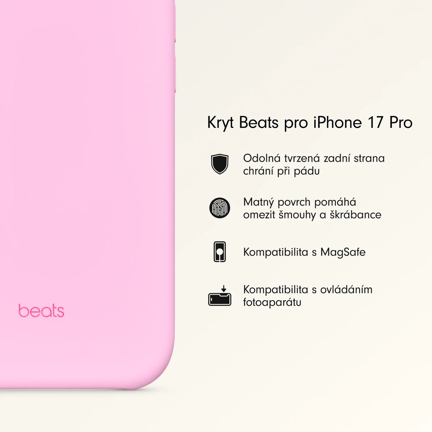 Kryt pre iPhone 17 Pro Beats s MagSafe a ovládačom fotoaparátu