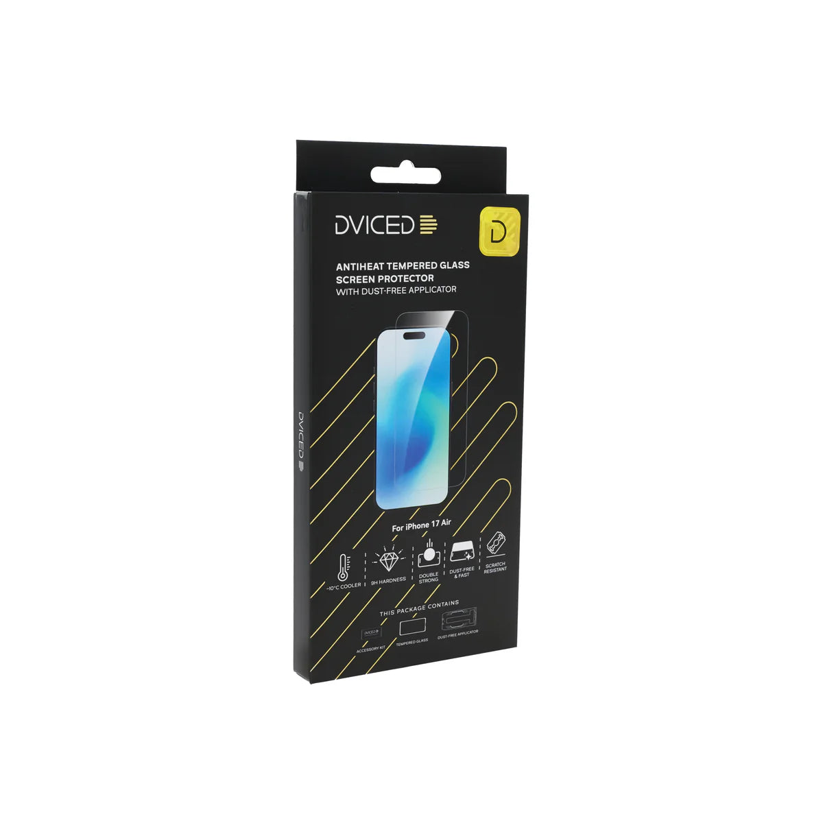 Ochranné sklo Dviced AntiHeat pre iPhone Air s bezprašným aplikátorom
