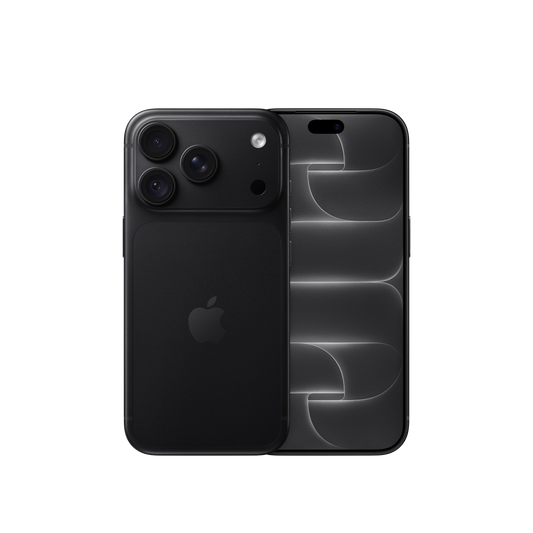iPhone 18 Pro 1TB Black – pohľad spredu a zozadu