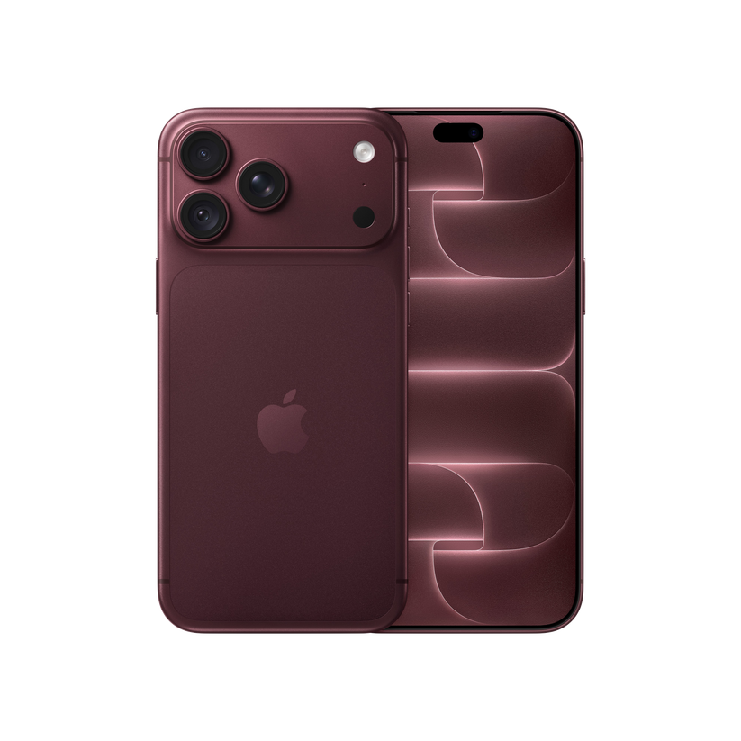 iPhone 18 Pro Max 512 GB burgundská – pohľad spredu a zozadu