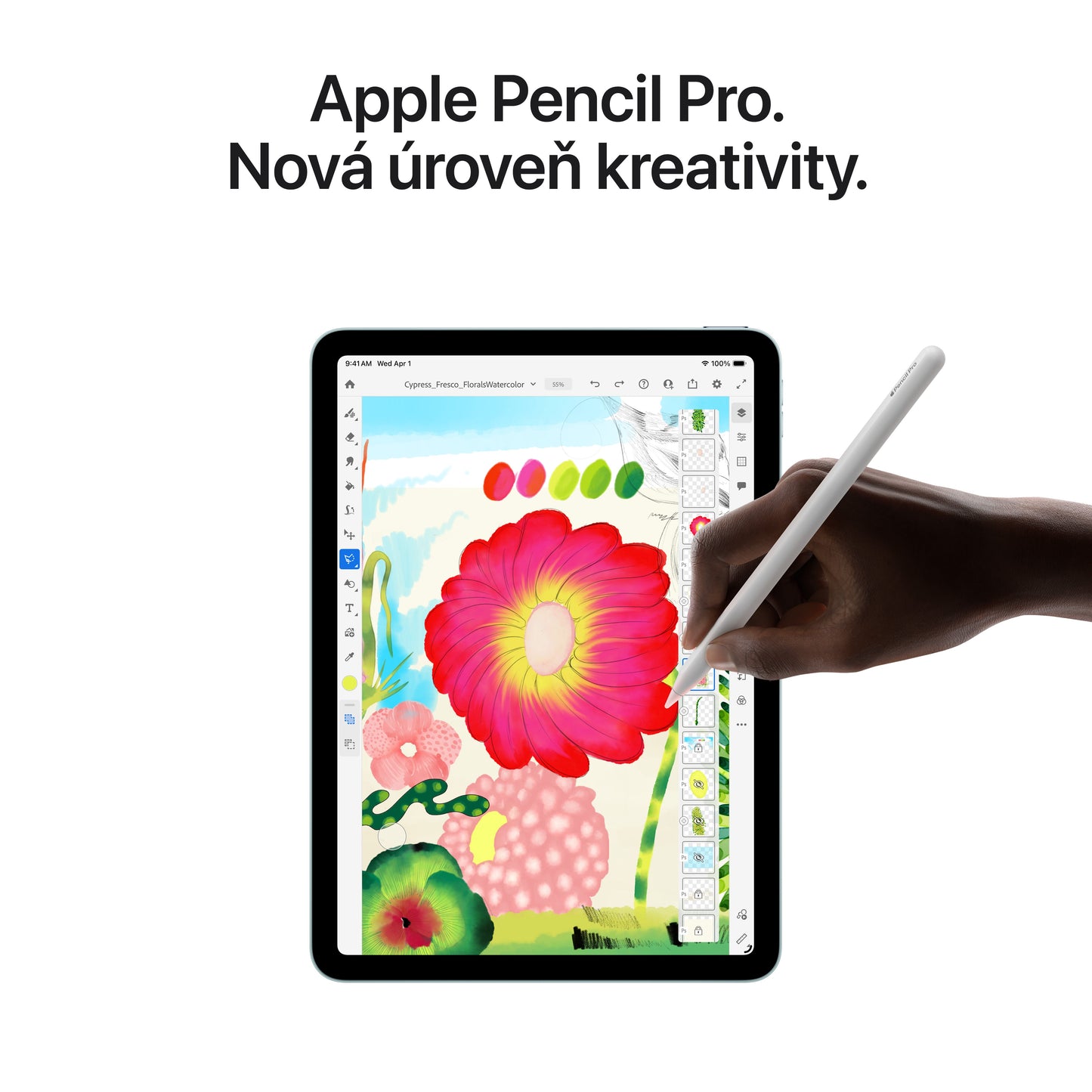 13-palcový iPad Air M4 Wi‑Fi, 128 GB, farba modrá – fotografia 6 z 10