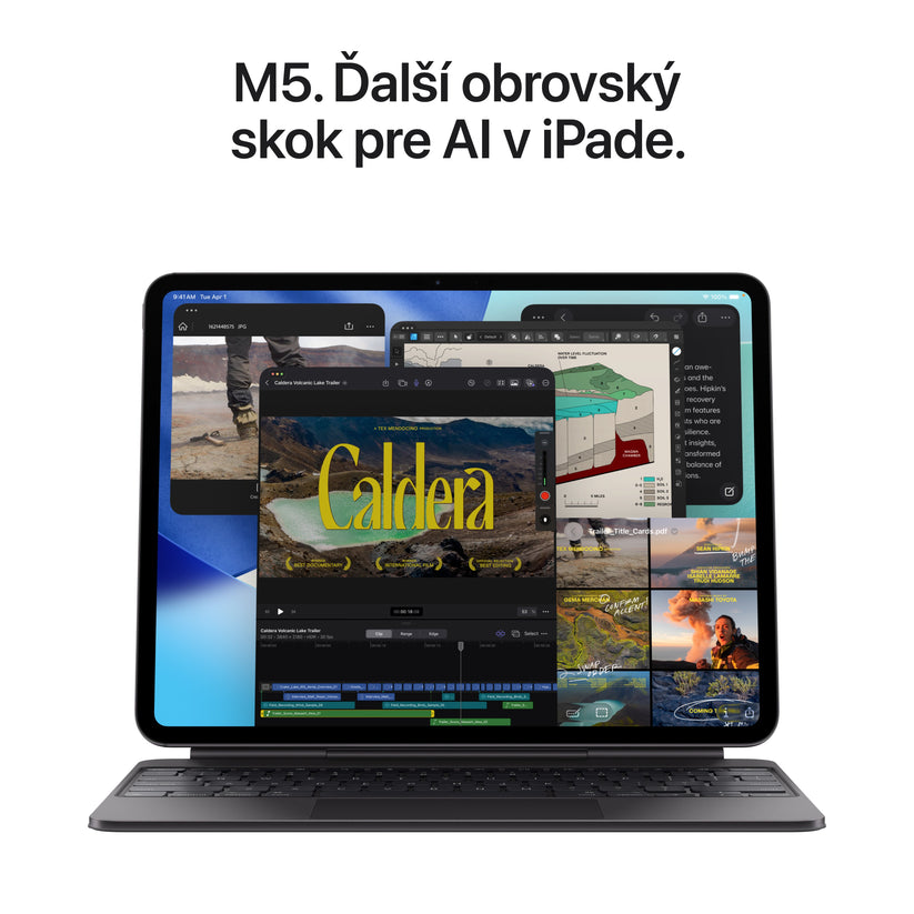 13-palcový iPad Pro M5 Wi‑Fi, 256 GB, štandardné sklo, farba strieborná – fotografia 4 z 9