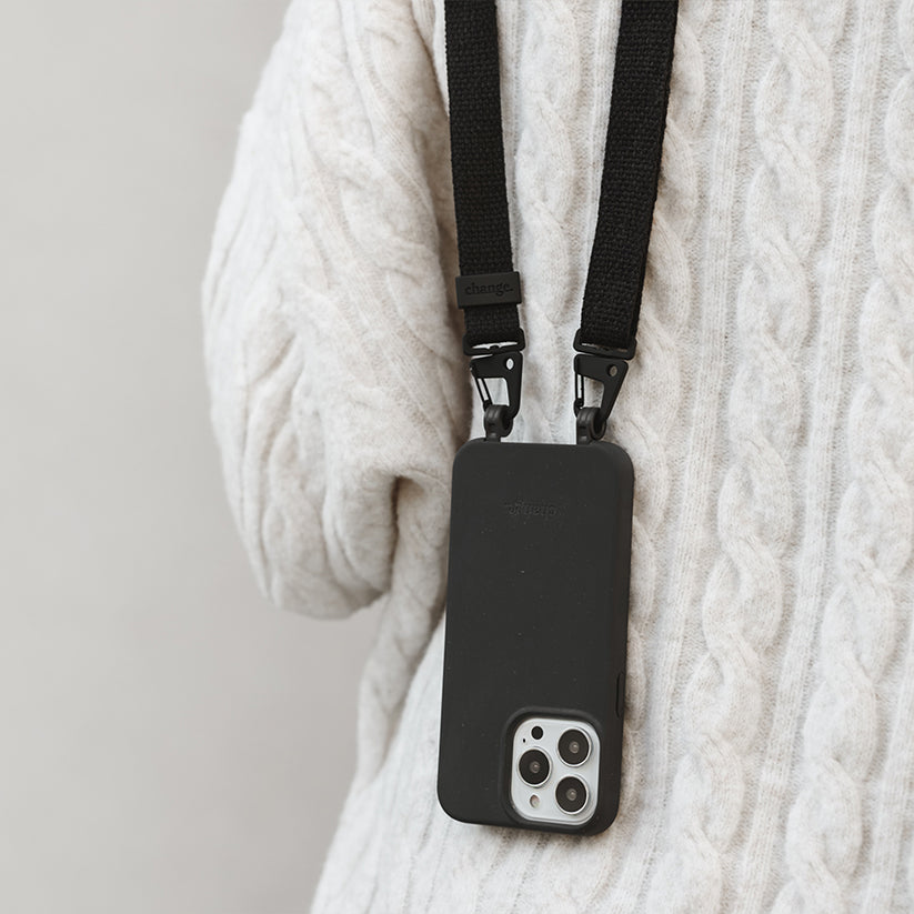 Woodcessories Change Case Lanyard - Black - iPhone 14 Plus