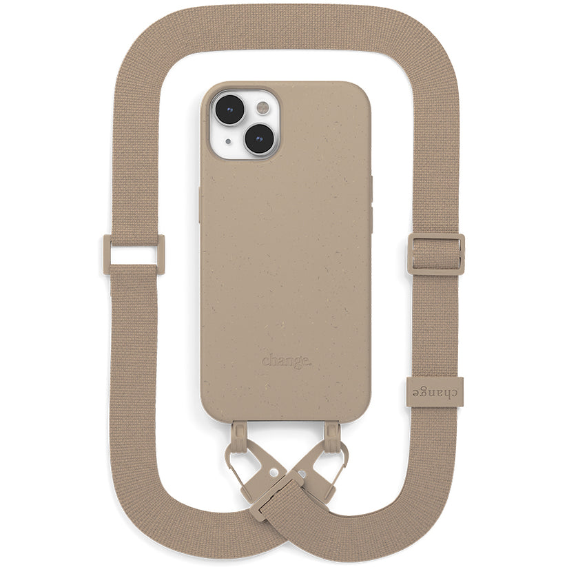 Woodcessories Change Case Lanyard - Taupe Brown- iPhone 14/13
