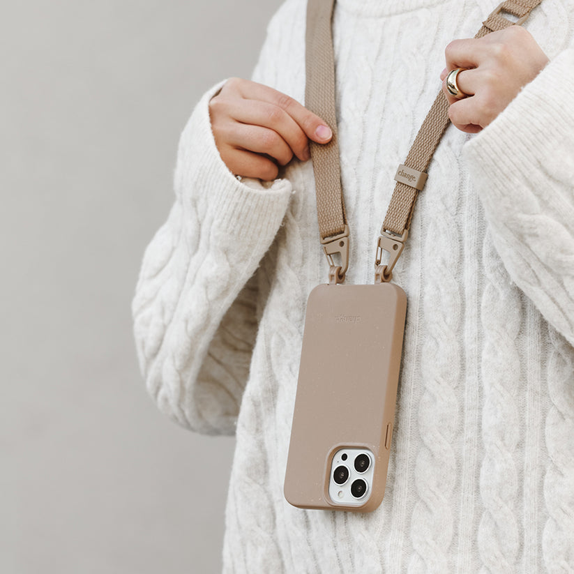 Woodcessories Change Case Lanyard - Taupe Brown- iPhone 14/13