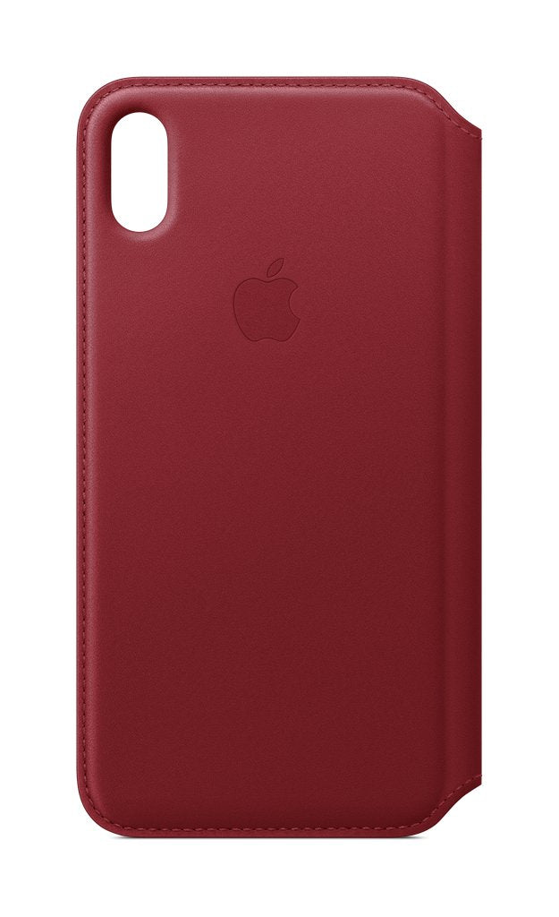 Kožené puzdro Apple Folio na iPhone XS Max - (PRODUCT)RED
