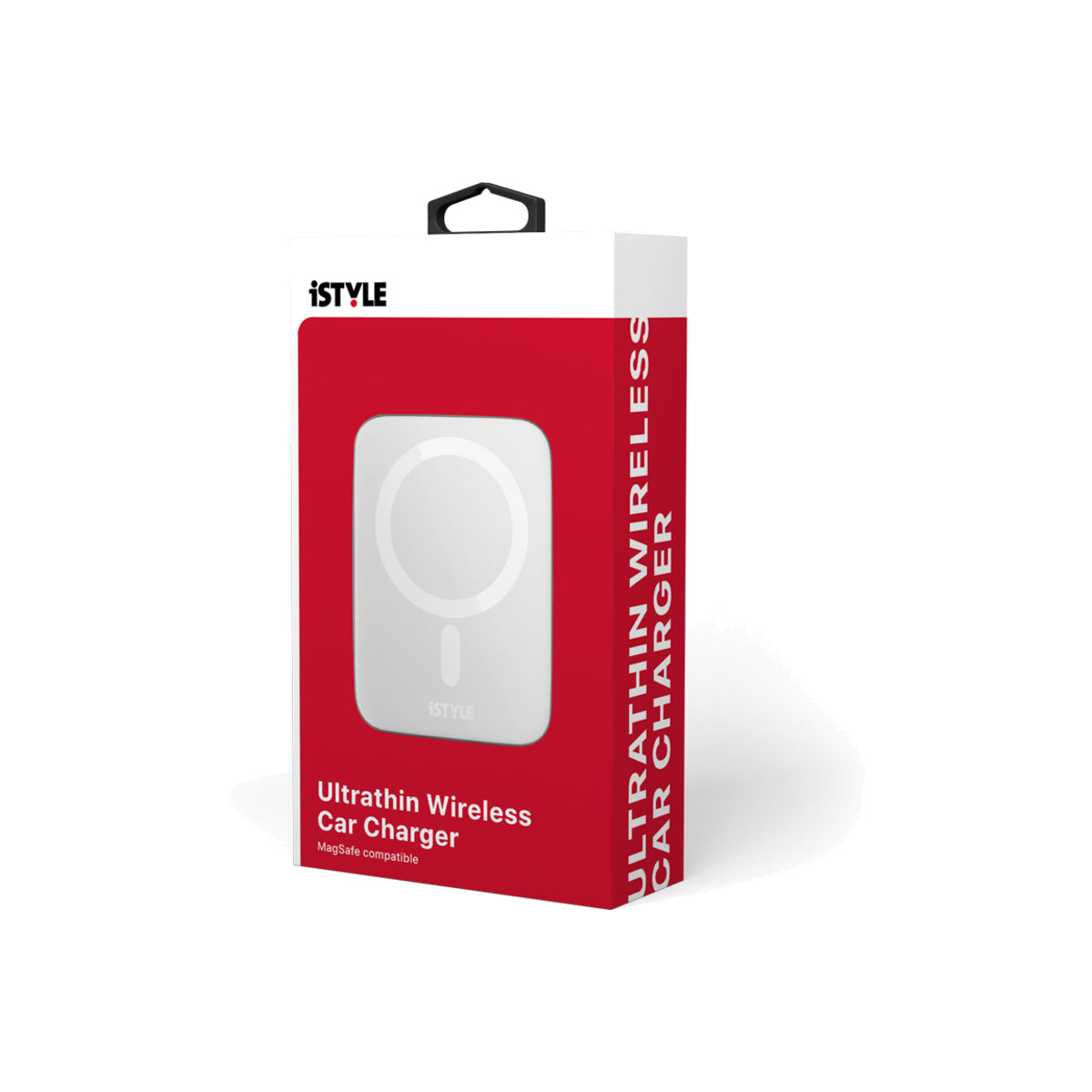 ISTYLE Ultrathin Wireless Car Charger - MagSafe compatible silver/white