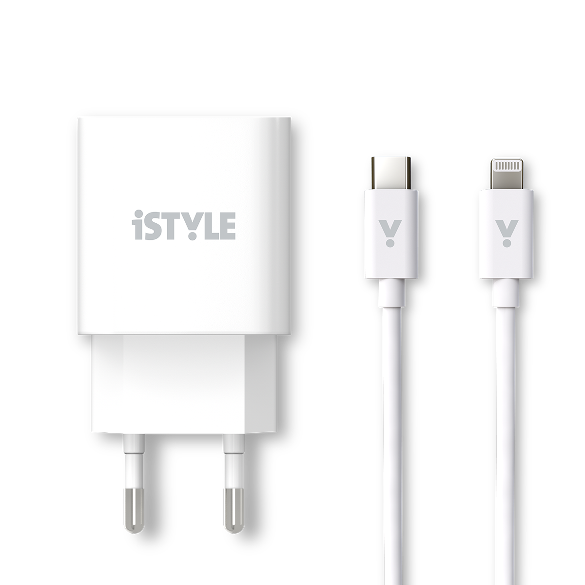 20W PD adaptér s káblom iSTYLE - biela