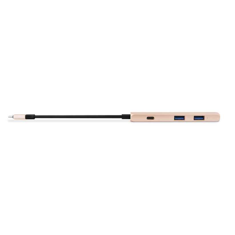 USB-C Hub adaptér iSTYLE - zlatý / čierny
