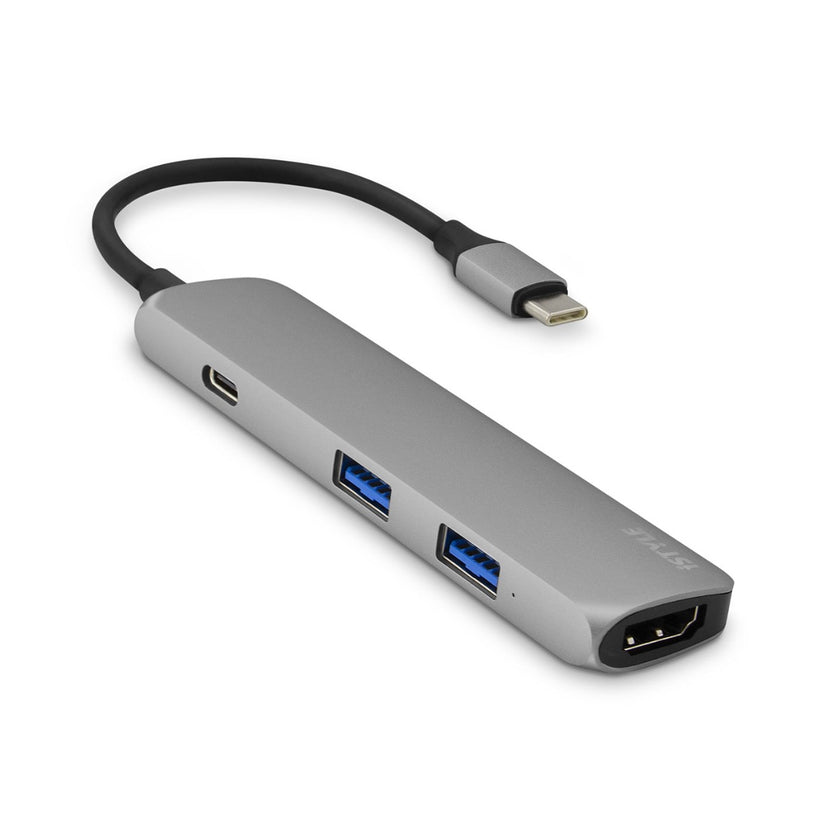 USB-C Hub adaptér iSTYLE - vesmírne šedý /čierny
