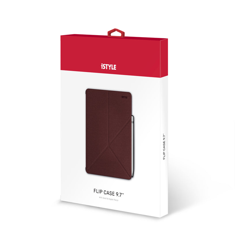 Obal na iPad 9,7" 2017/2018 iSTYLE PRO FLIP CASE - červený