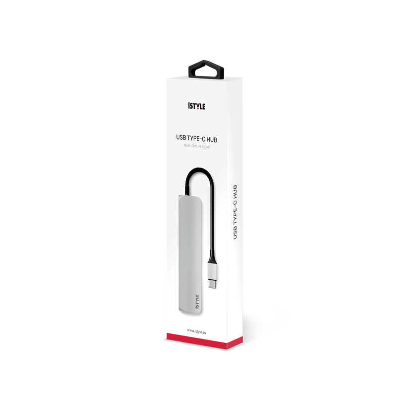 USB-C Hub adaptér iSTYLE - strieborný