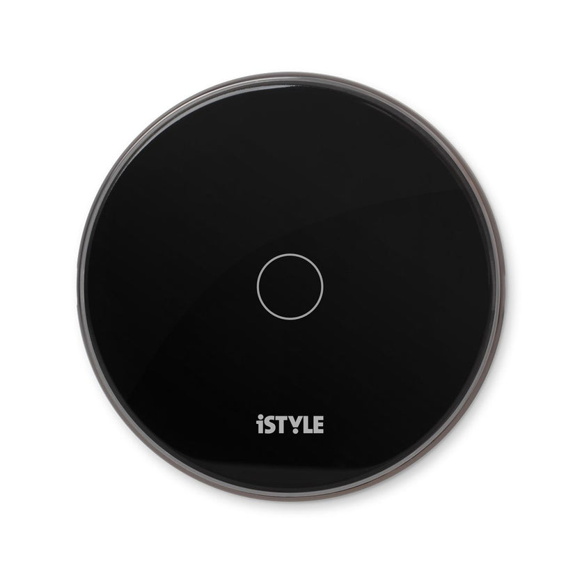 Bezdrôtová nabíjačka iSTYLE s adaptérom sklenená čierna