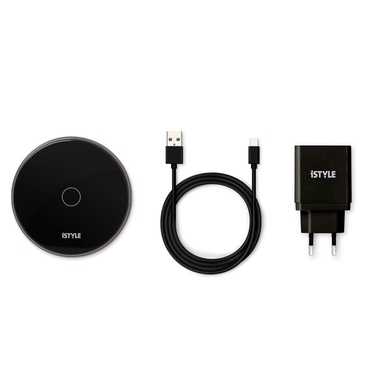 iSTYLE WIRELESS CHARGER 15W - black (s adaptérom)