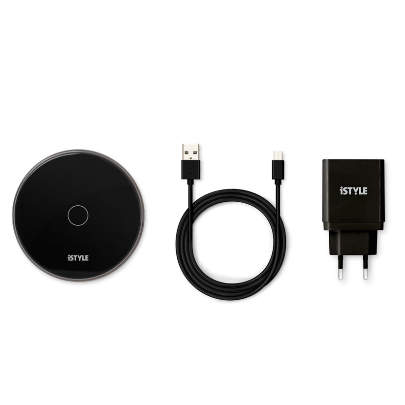 iSTYLE WIRELESS CHARGER 15W - black (s adaptérom)
