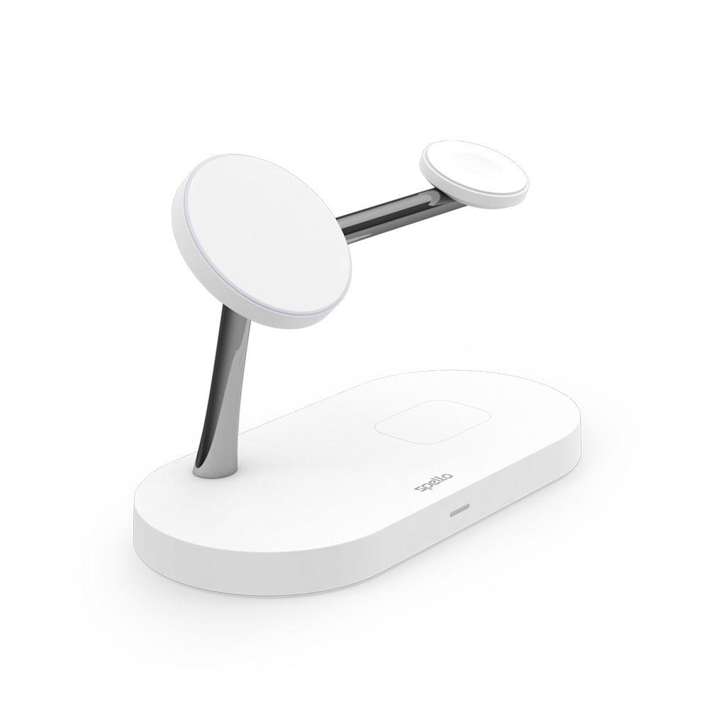 Epico Spello 3v1 Magnetický bezdrôtový nabíjací stojan - biely