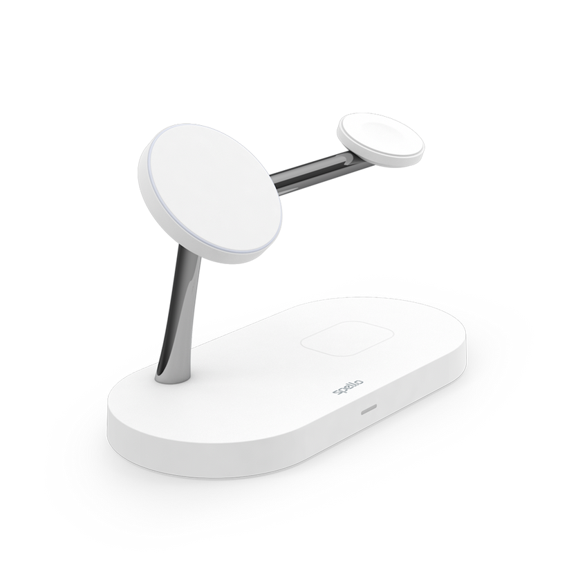 Epico Spello 3v1 Magnetický bezdrôtový nabíjací stojan - biely