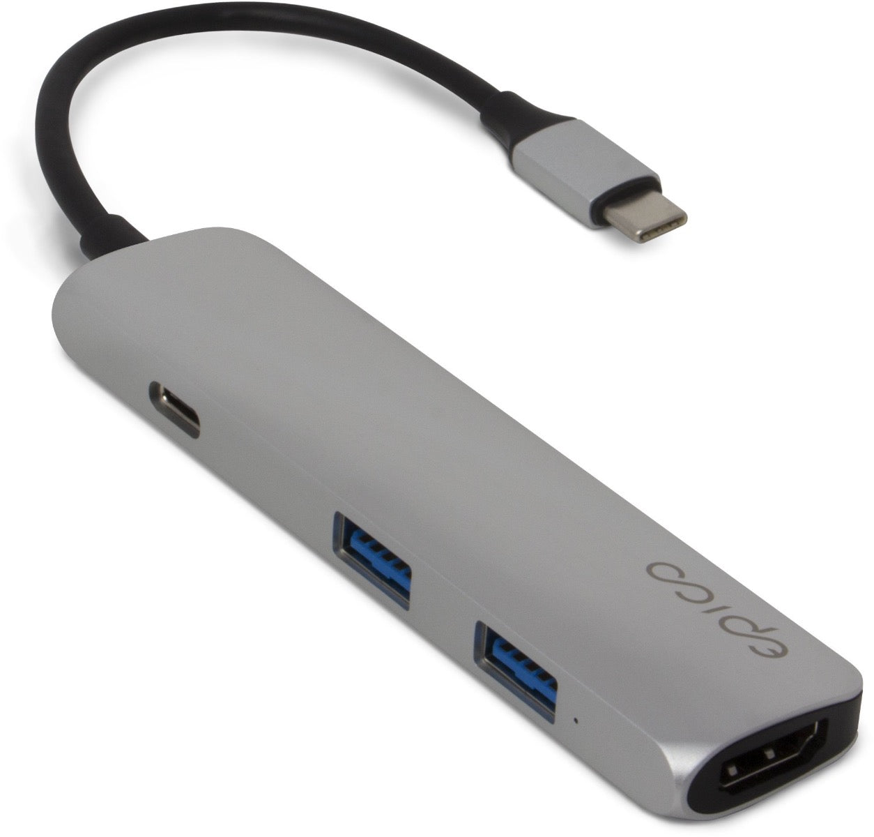 EPICO USB Type-C Hub Multi-Port 4k HDMI - silver/black