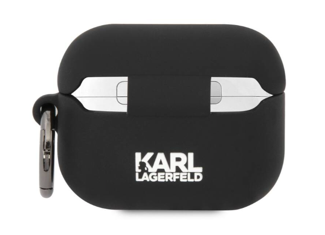 Karl Lagerfeld 3D Logo NFT Karl Head Silicone Case for Airpods Pro (2022) - Black