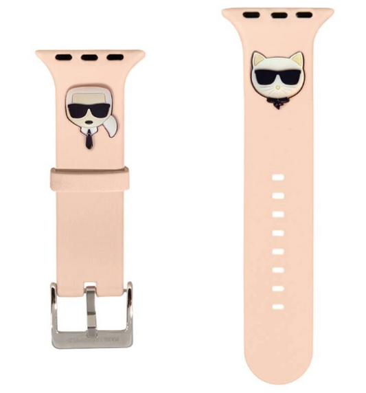 Karl Lagerfeld Choupette Head Apple Watch Band 42/44/45mm - Pink