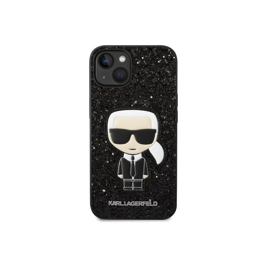 Karl Lagerfeld Glitter Flakes Ikonik iPhone 14 Plus Black