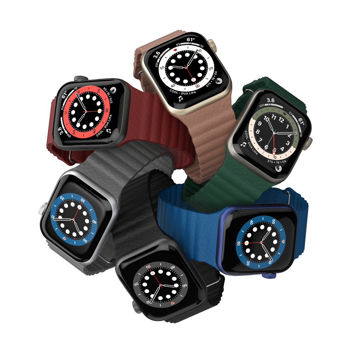 Next One Denim Blue Leather Loop 42/44mm For Apple Watch