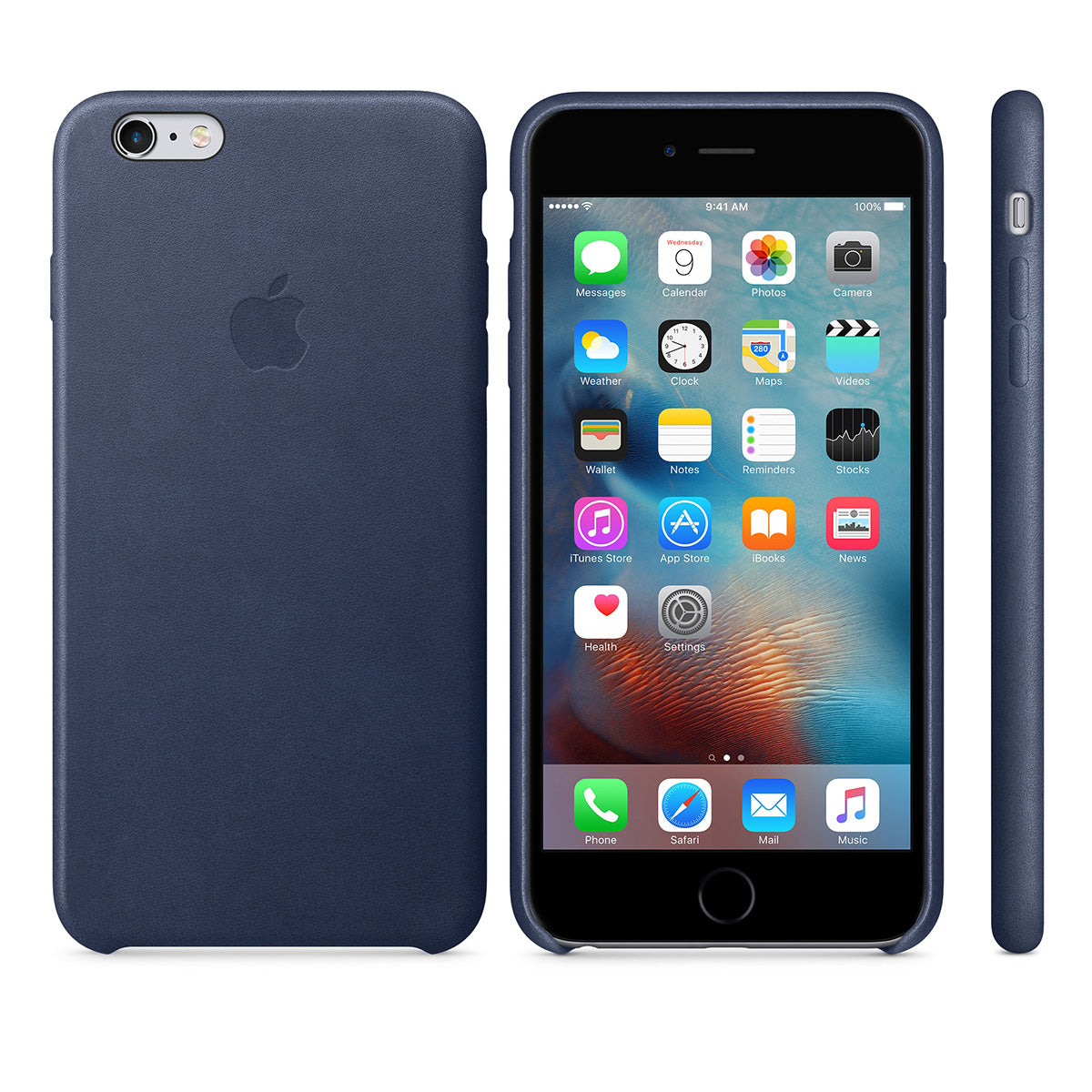 Apple - kožený kryt pre iPhone 6s Plus - tmavo modrý