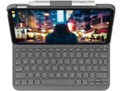 Logitech Slim Folio Keyboard Case for iPad (10th gen) - Grey - UK