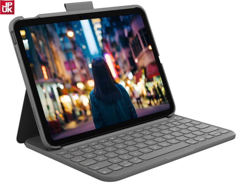 Logitech Slim Folio Keyboard Case for iPad (10th gen) - Grey - UK