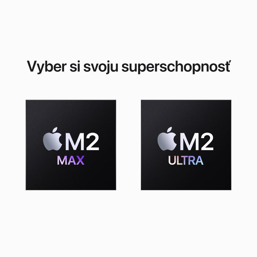 Mac Studio: Apple M2 Max čip s 12jadrovým CPU, 30jadrovým GPU, 32GB, 512GB SSD