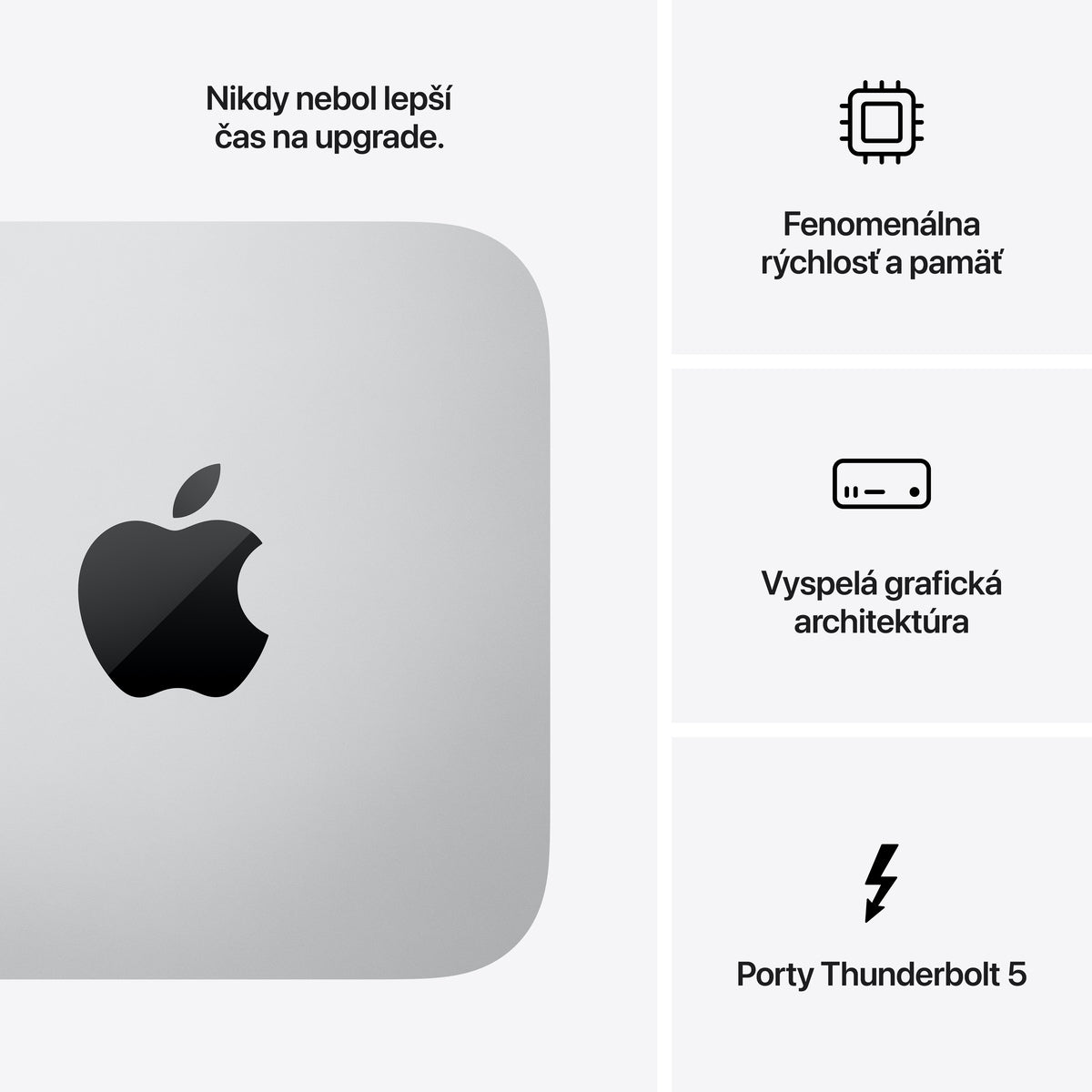 Mac Studio, Apple M3 Ultra, 28jadrové CPU, 60jadrové GPU, 96GB, 1TB - strieborný