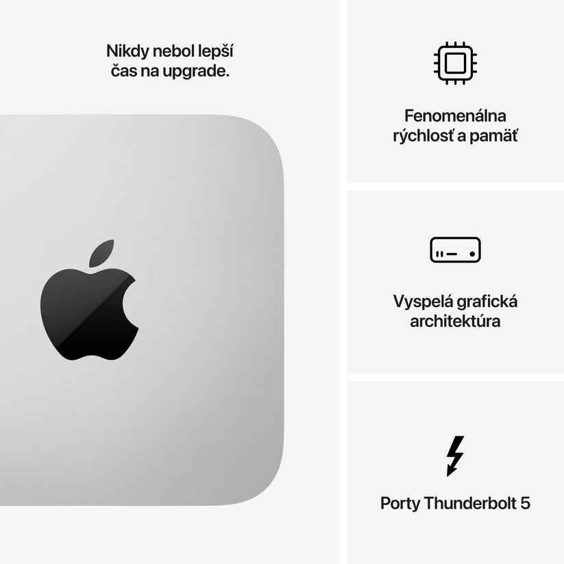 Mac Studio, Apple M3 Ultra, 28jadrové CPU, 60jadrové GPU, 96GB, 1TB - strieborný