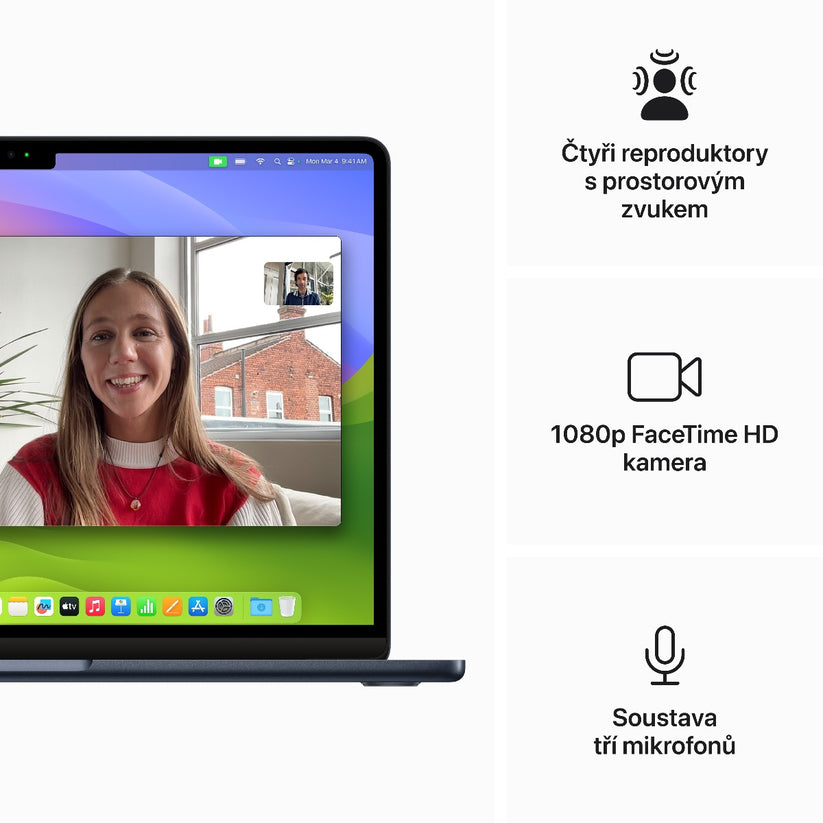 13-inch MacBook Air: Apple M3 chip with 8-core CPU and 10-core GPU, 16GB, 512GB SSD - Midnight