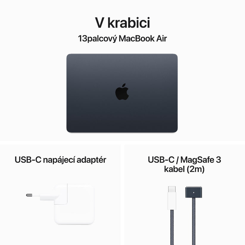 13-inch MacBook Air: Apple M3 chip with 8-core CPU and 10-core GPU, 16GB, 512GB SSD - Midnight