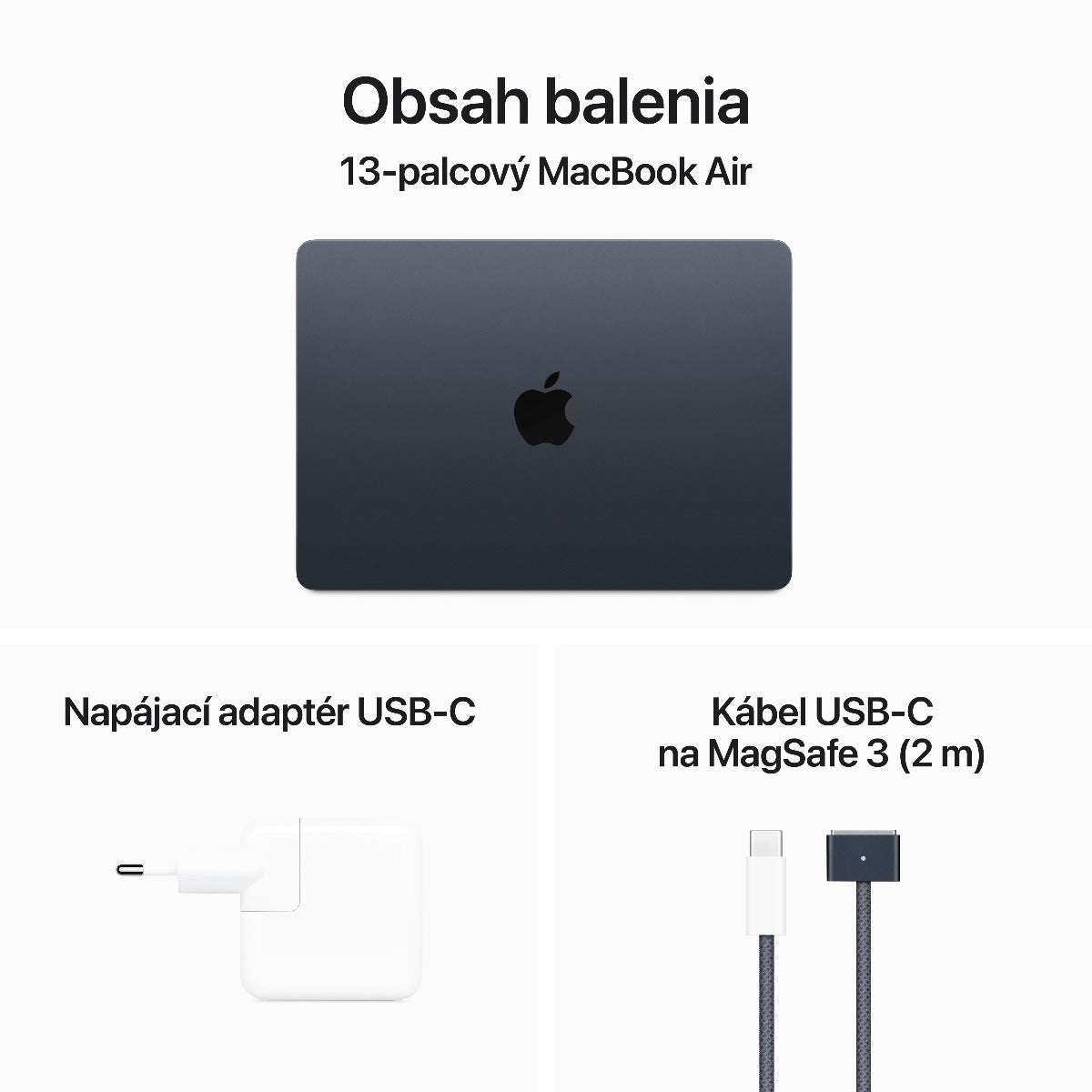 13-palcový MacBook Air: Apple M3 čip s 8jadrovým CPU a 10jadrovým GPU, 16GB RAM, 512GB SSD - Polnočná