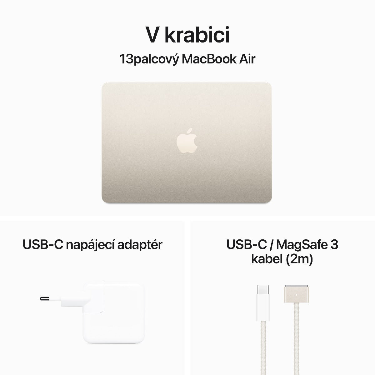 13-inch MacBook Air: Apple M3 chip with 8-core CPU and 10-core GPU, 16GB, 512GB SSD - Starlight