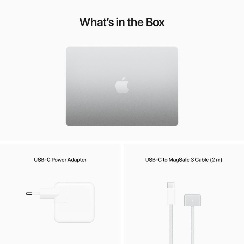 MacBook Air 13", Apple M2 8jádrové CPU, 8jádrové GPU, 8GB, 256GB SSD, CZ - stříbrný
