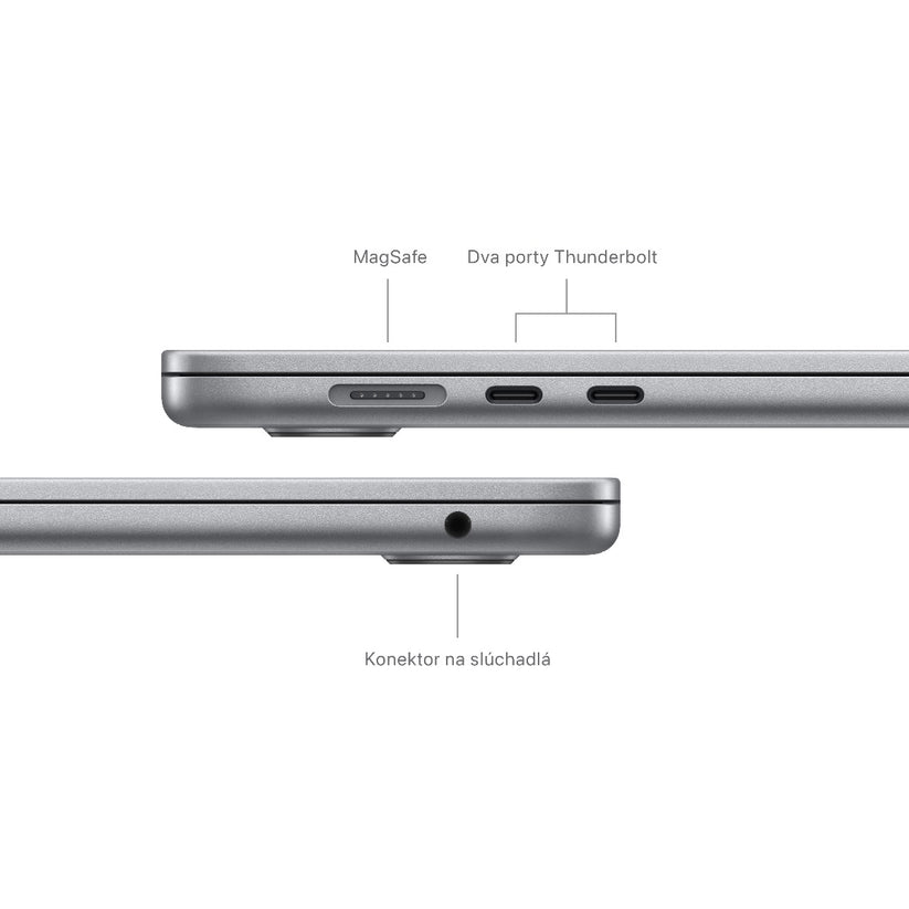15-palcový MacBook Air: Apple M3 čip s 8jadrovým CPU a 10jadrovým GPU, 8GB RAM, 512GB SSD - Kozmická sivá