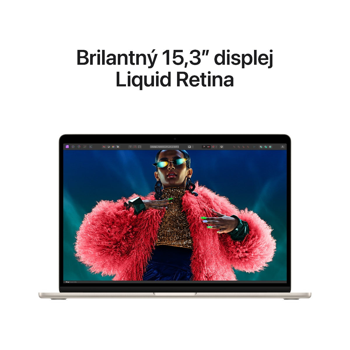 15-palcový MacBook Air: Apple M3 čip s 8jadrovým CPU a 10jadrovým GPU, 16GB RAM, 512GB SSD - Hviezdne biela