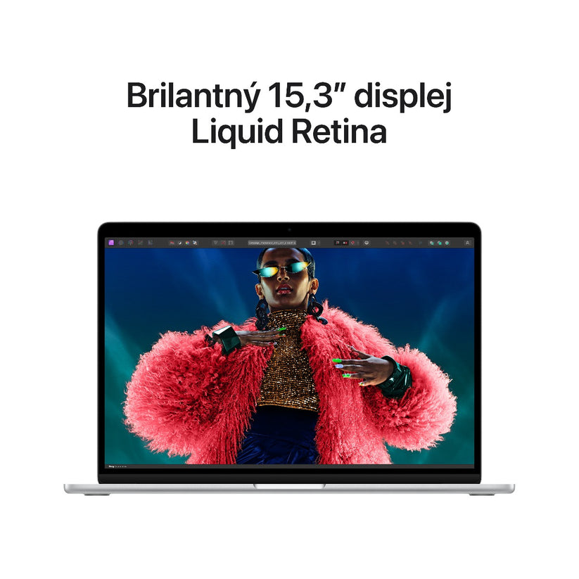 15-palcový MacBook Air: Apple M3 čip s 8jadrovým CPU a 10jadrovým GPU, 24GB RAM, 512GB SSD - Strieborná