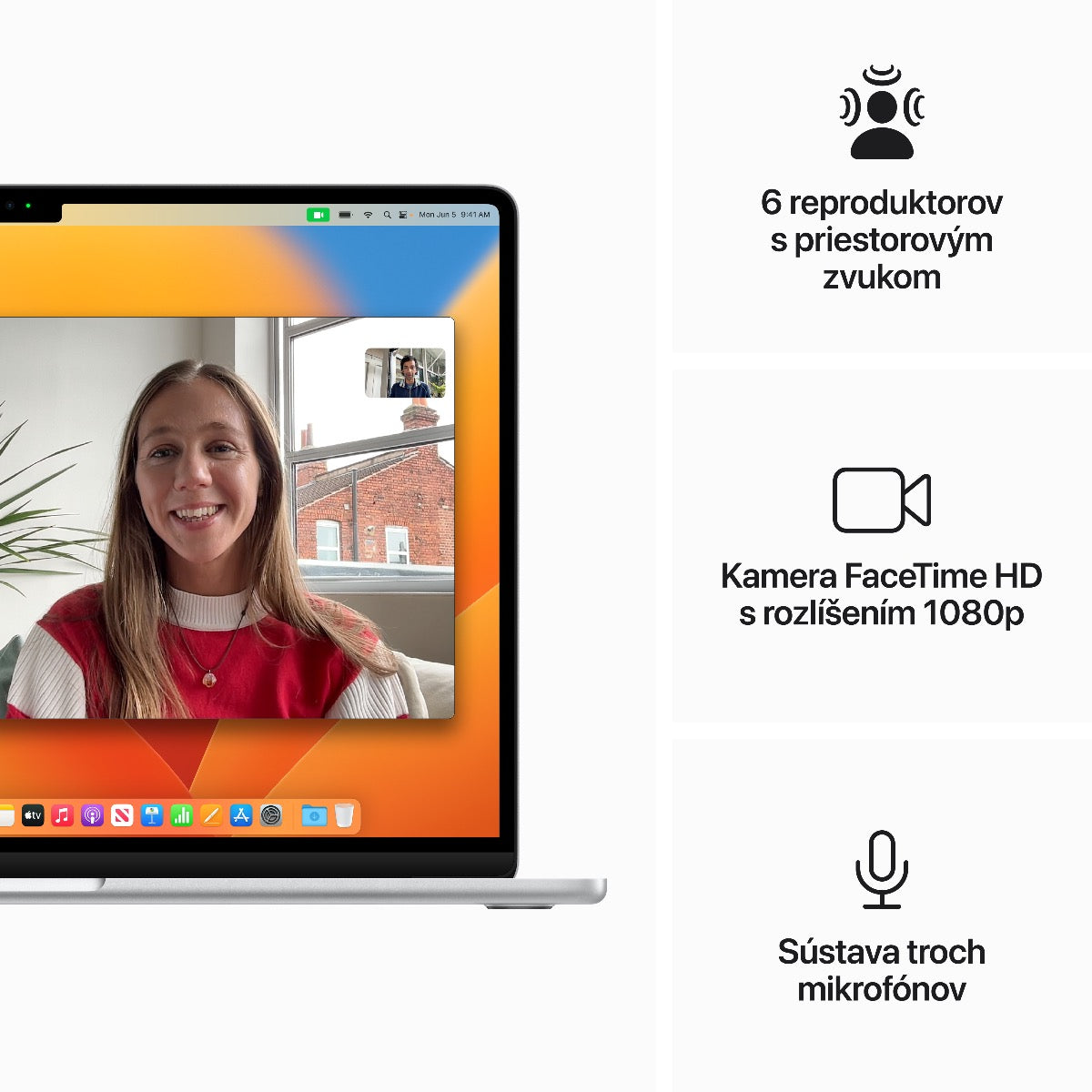 15-palcový MacBook Air: Apple M2 čip s 8jadrovým CPU a 10jadrovým GPU, 8GB, 512GB - Silver