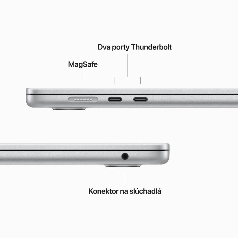 15-palcový MacBook Air: Apple M2 čip s 8jadrovým CPU a 10jadrovým GPU, 8GB, 512GB - Silver