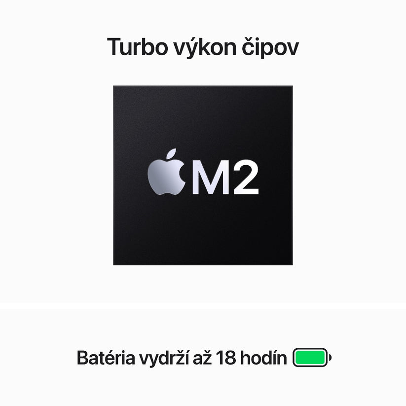 15-palcový MacBook Air: Apple M2 čip s 8jadrovým CPU a 10jadrovým GPU, 8GB, 512GB - Space Grey