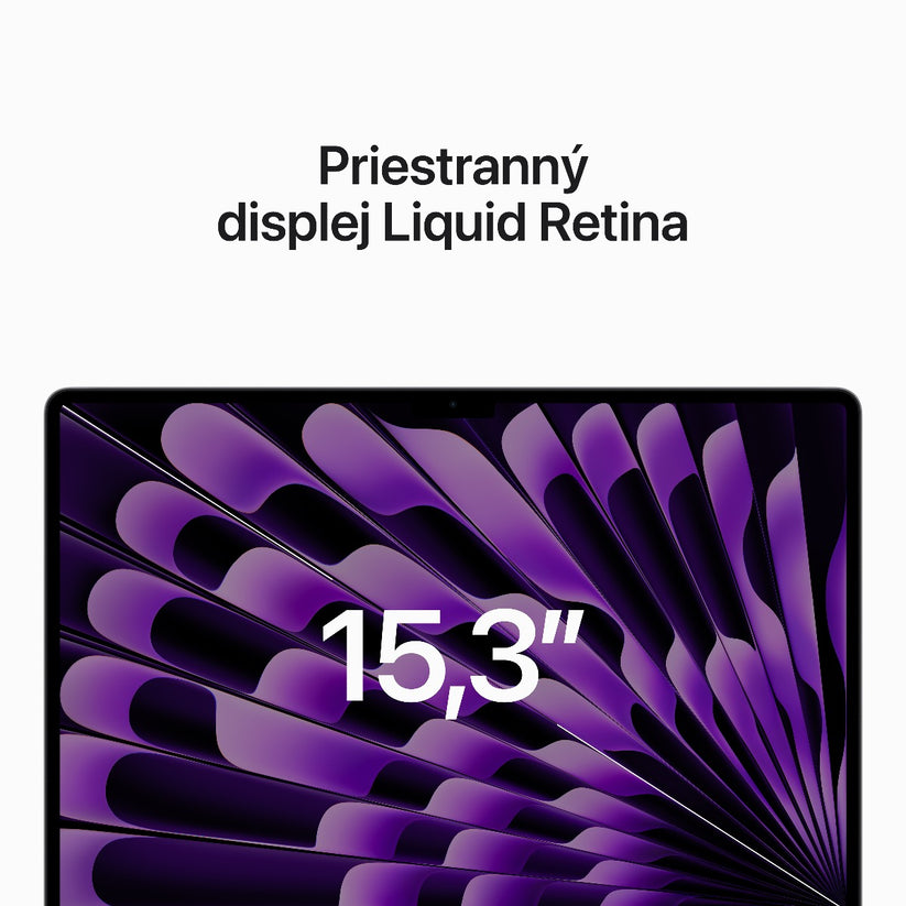 15-palcový MacBook Air: Apple M2 čip s 8jadrovým CPU a 10jadrovým GPU, 8GB, 512GB - Space Grey