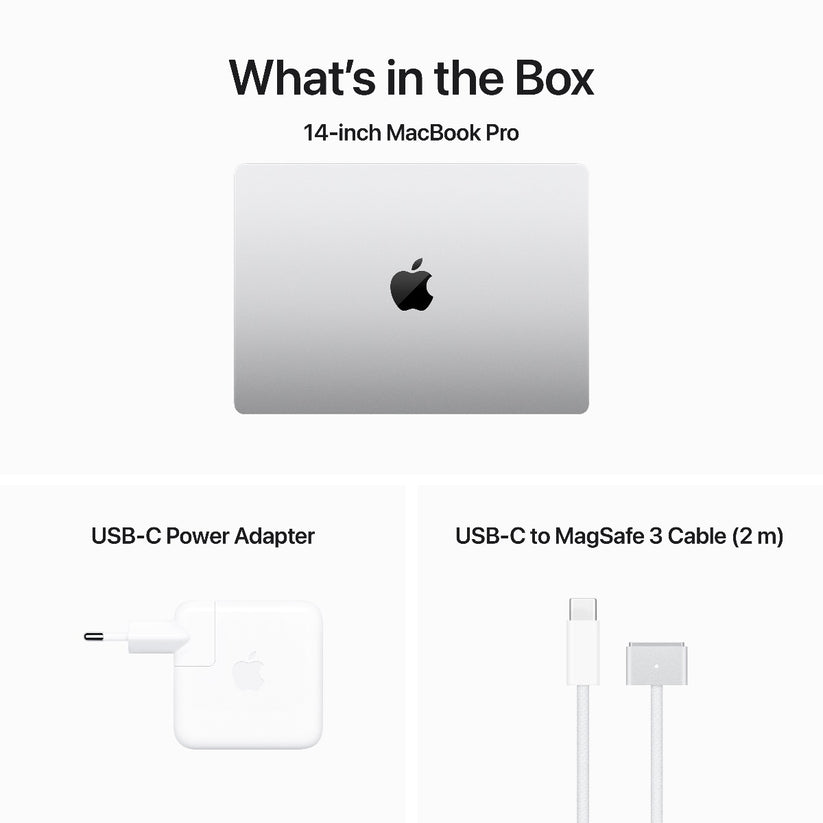 14-palcový MacBook Pro: Apple M3 Pro čip s 12 jadrovým CPU a 18 jadrovým GPU, 18GB, 1TB SSD - Silver