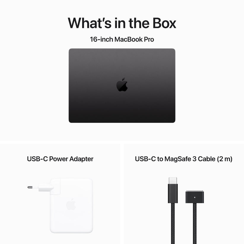 16-palcový MacBook Pro: Apple M3 Pro čip s 12 jadrovým CPU a 18 jadrovým GPU, 36GB, 512GB SSD - Space Black