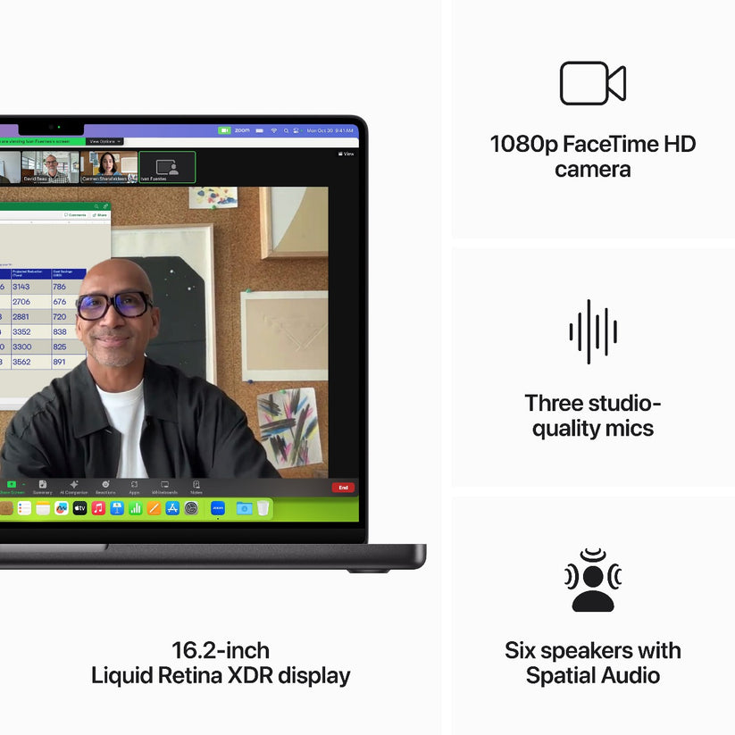 16-palcový MacBook Pro: Apple M3 Pro čip s 12 jadrovým CPU a 18 jadrovým GPU, 36GB, 512GB SSD - Space Black