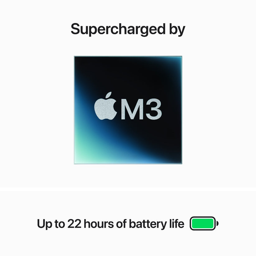 14-palcový MacBook Pro: Apple M3 čip s 8 jadrovým CPU a 10 jadrovým GPU, 16GB jednotnej pamäte, 512GB SSD - strieborný