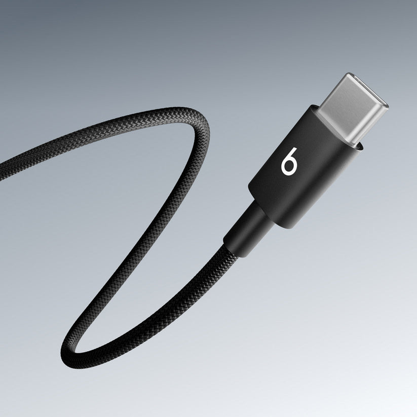 Opletený kábel Beats USB-C/USB-C 1,5 m – čierny – detail konektora