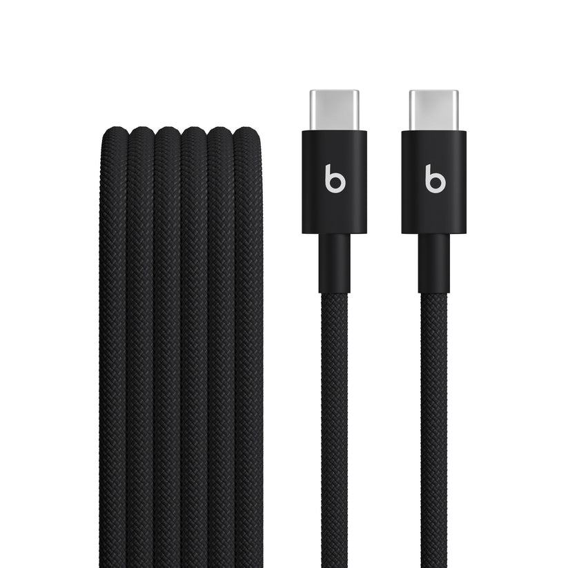 Opletený kábel Beats USB-C/USB-C 1,5 m (2 kusy) – čierny – pohľad na produkt